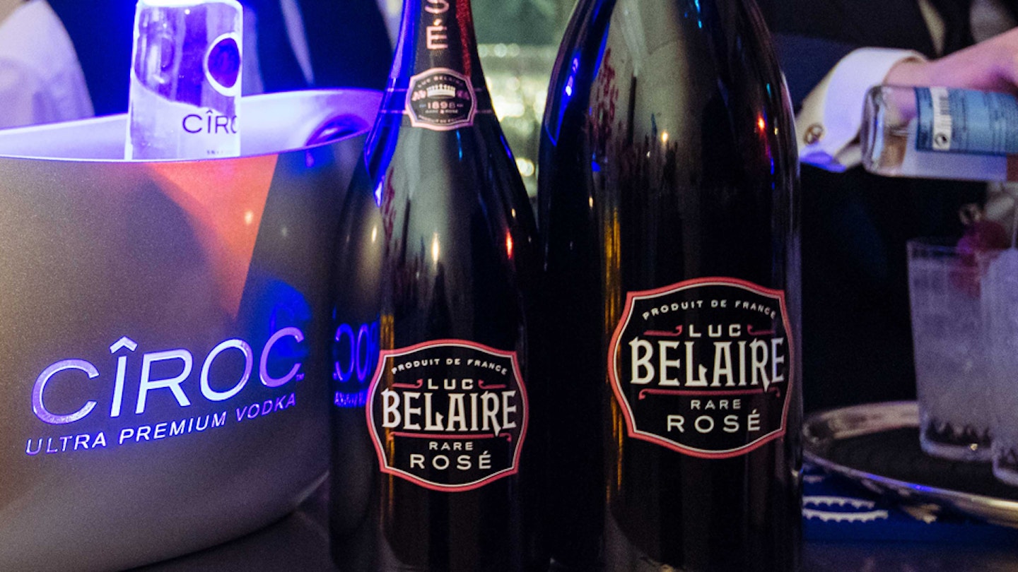 Luc Belaire bottles at London Fashion week party