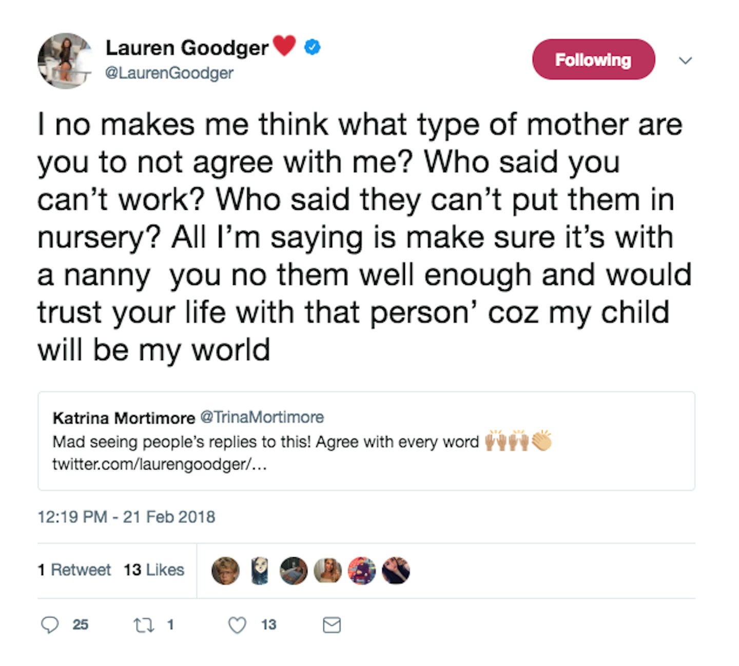 lauren goodger twitter