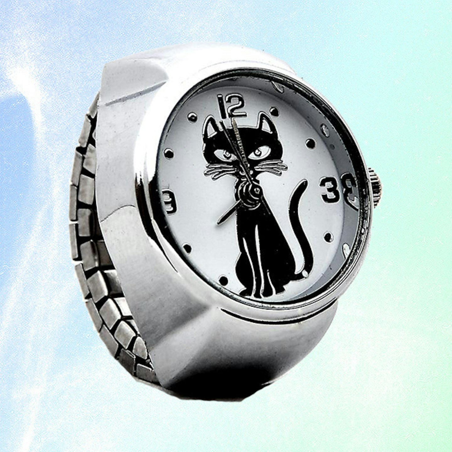 A ring with a watch on it