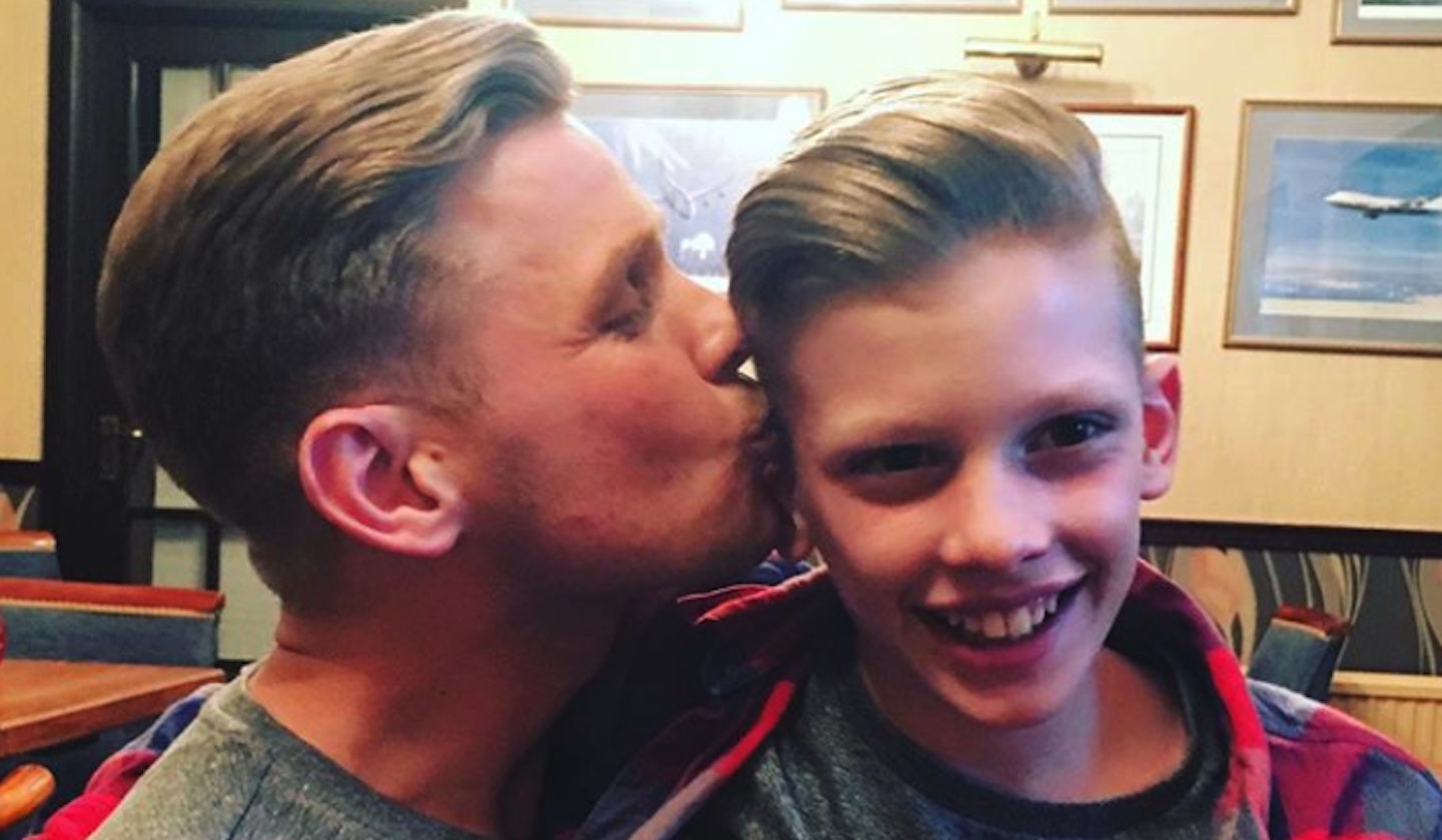 Jeff Brazier and his youngest son Freddy
