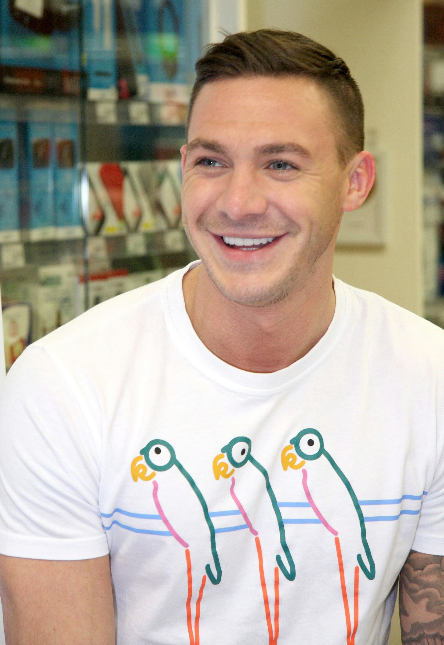 Kirk Norcross at his book signing in Derby