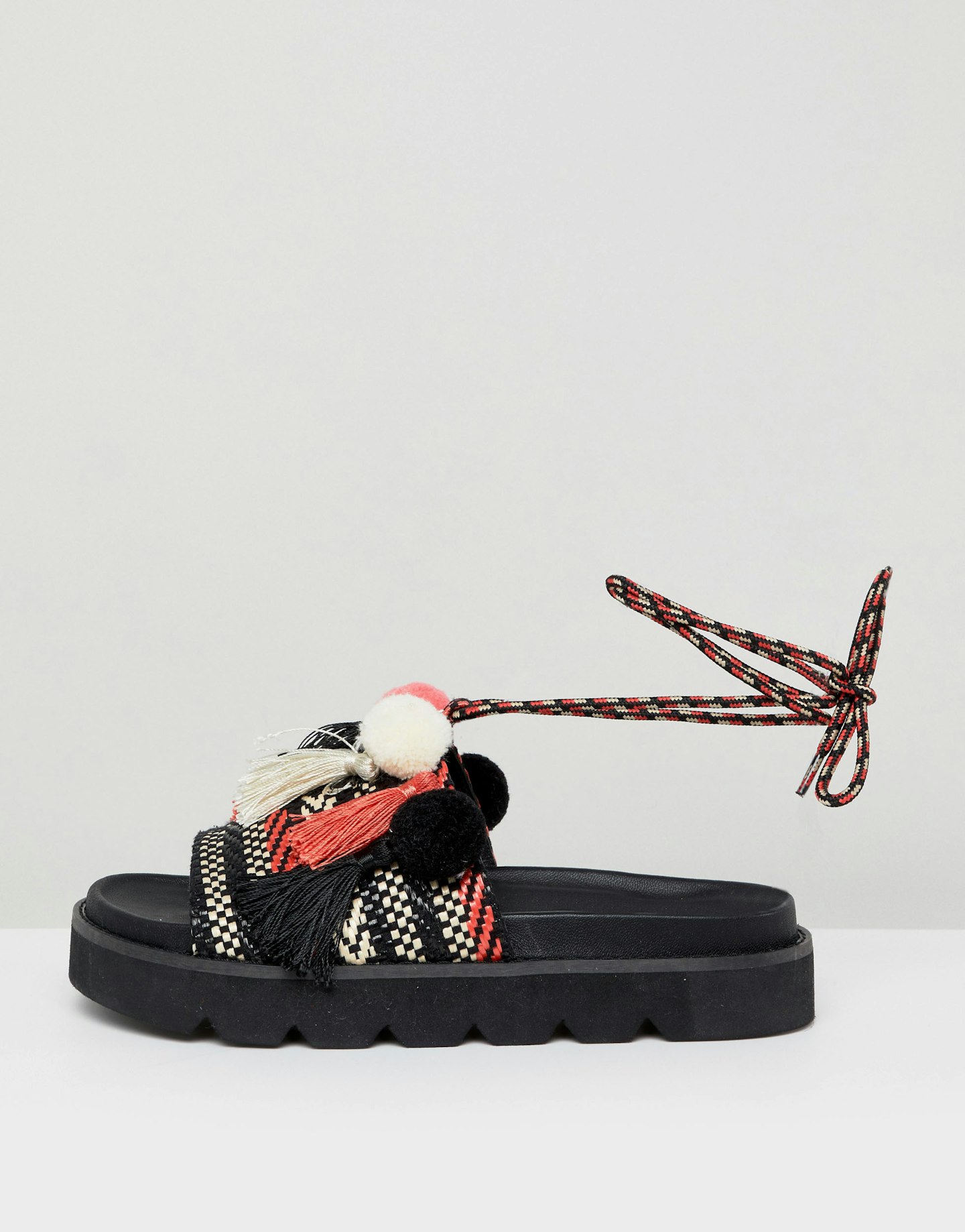 ASOS DESIGN pom pom sandals, £35