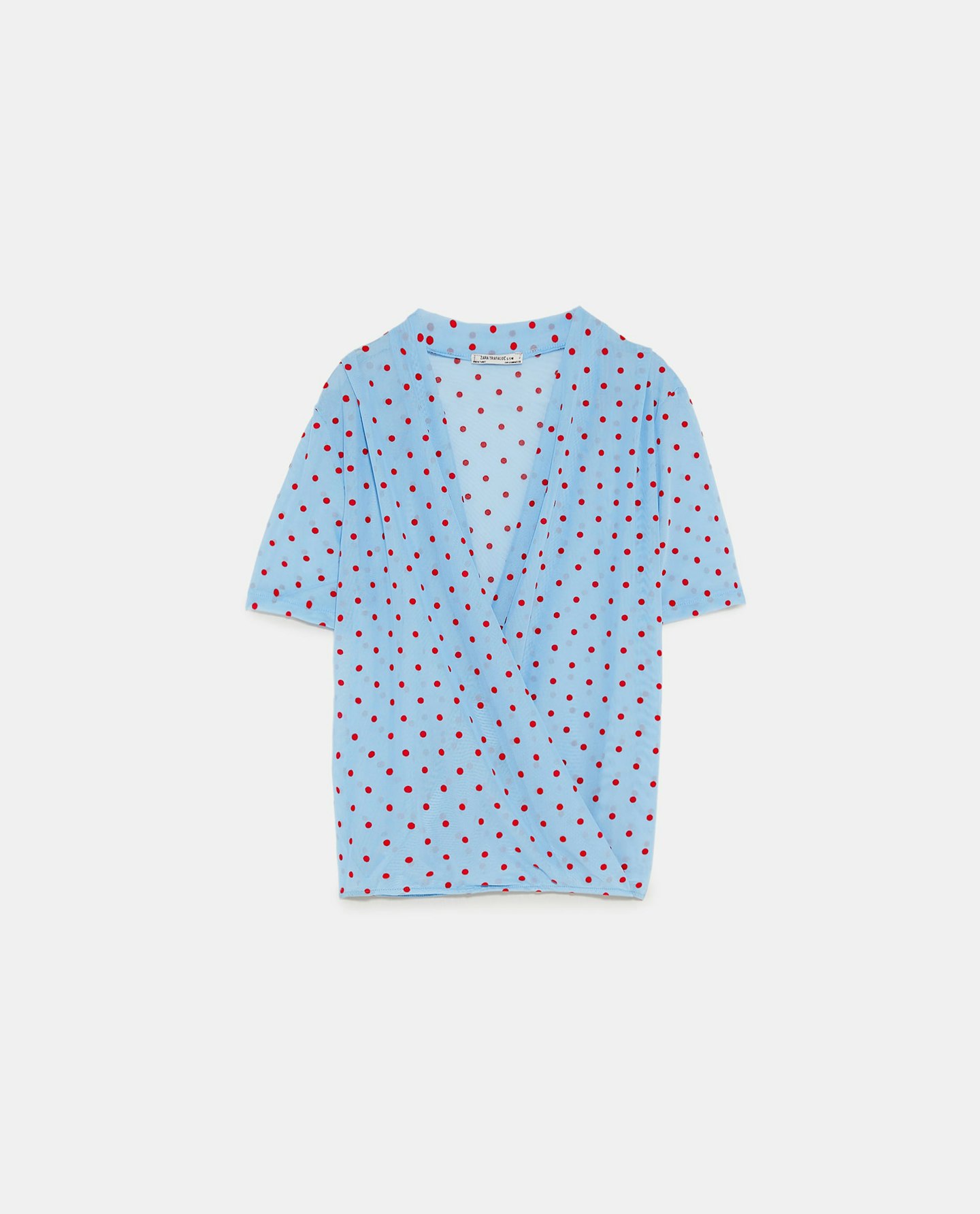 Crossover polka dot top by Zara, £15.99