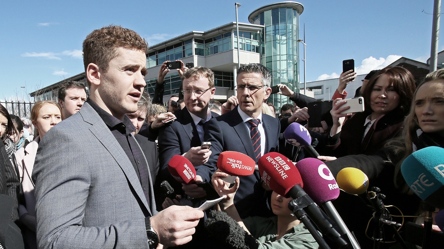 Ulster and Ireland rugby players Paddy Jackson and Stuart Olding have  been found not guilty of raping a female student