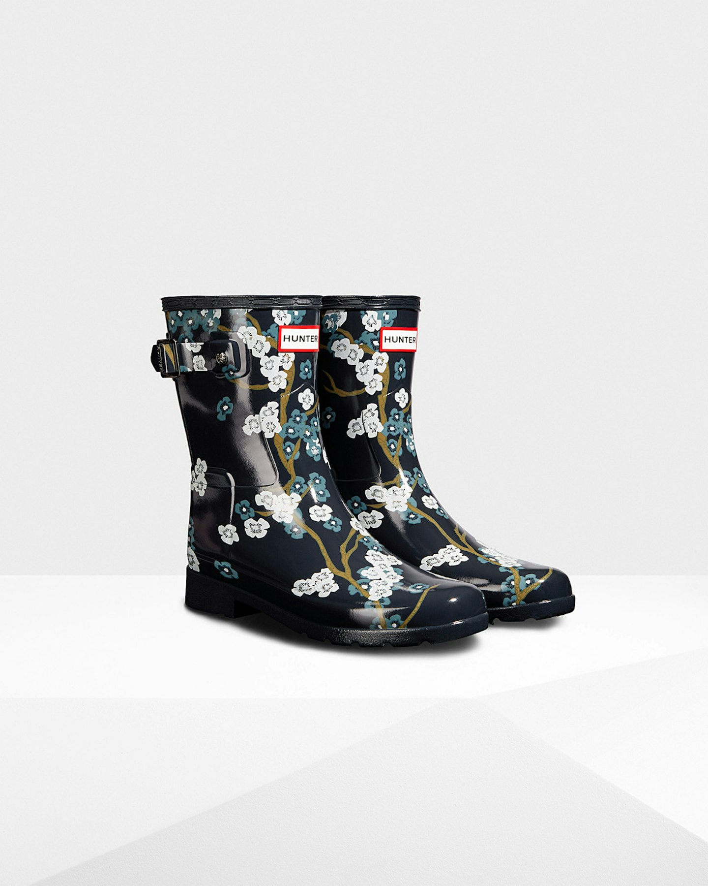 Blossom print wellington boots by Hunter, £100