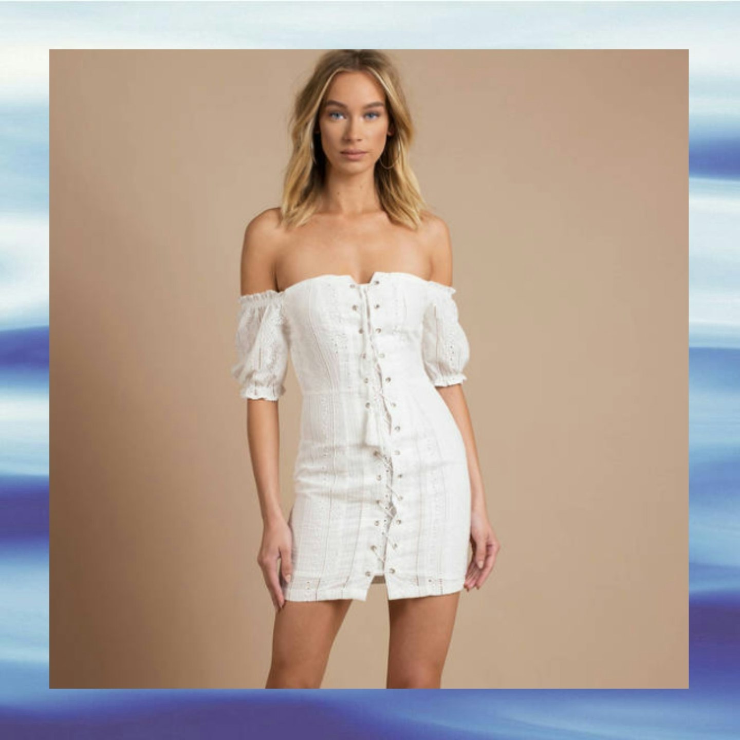 white bodycon dress