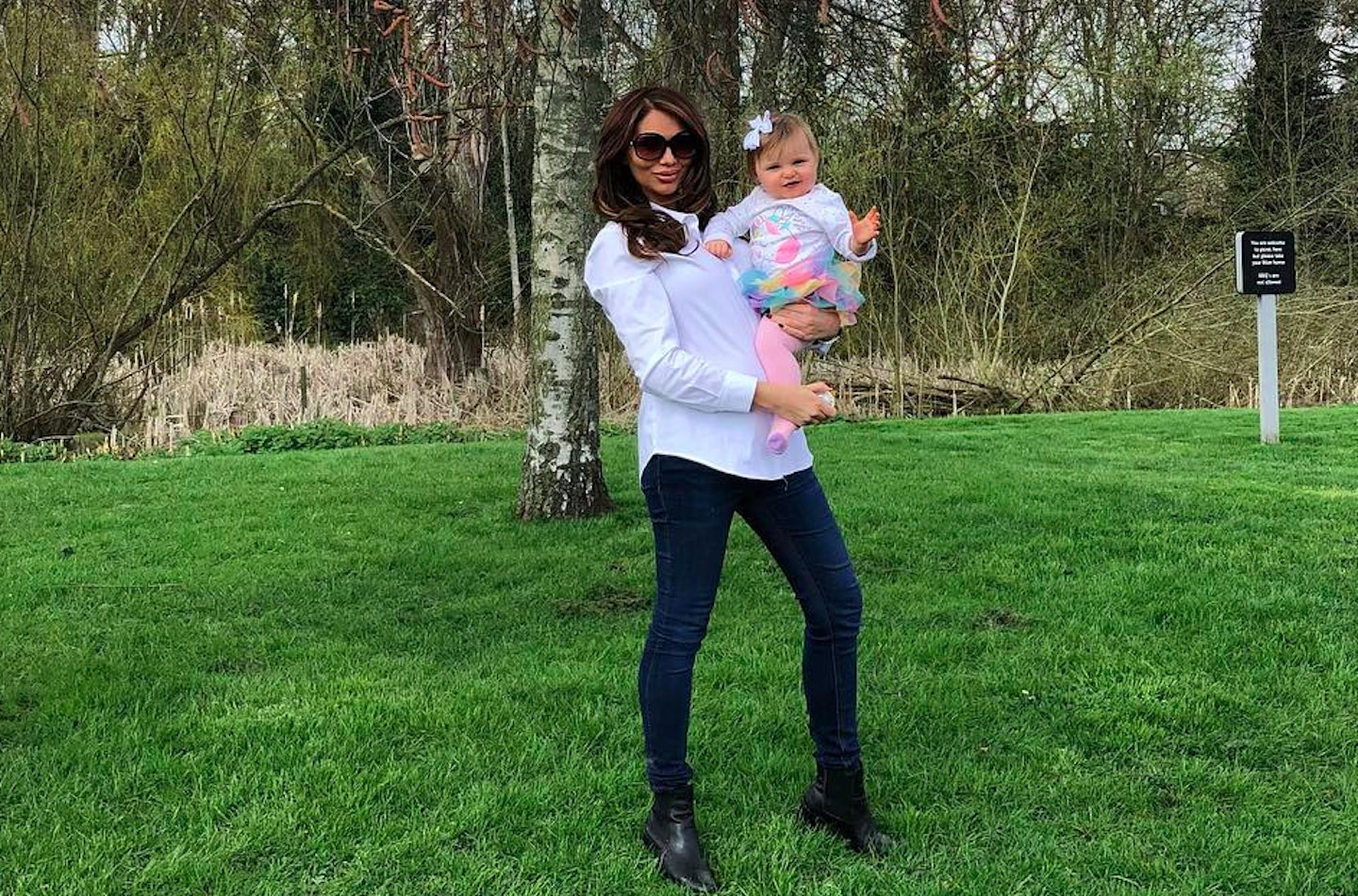 Amy Childs and baby Polly