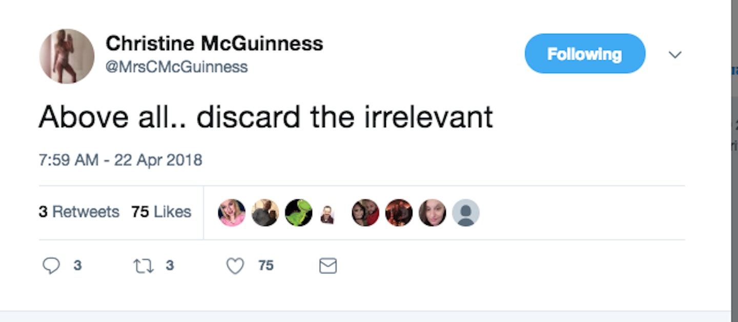 Christine McGuiness twitter