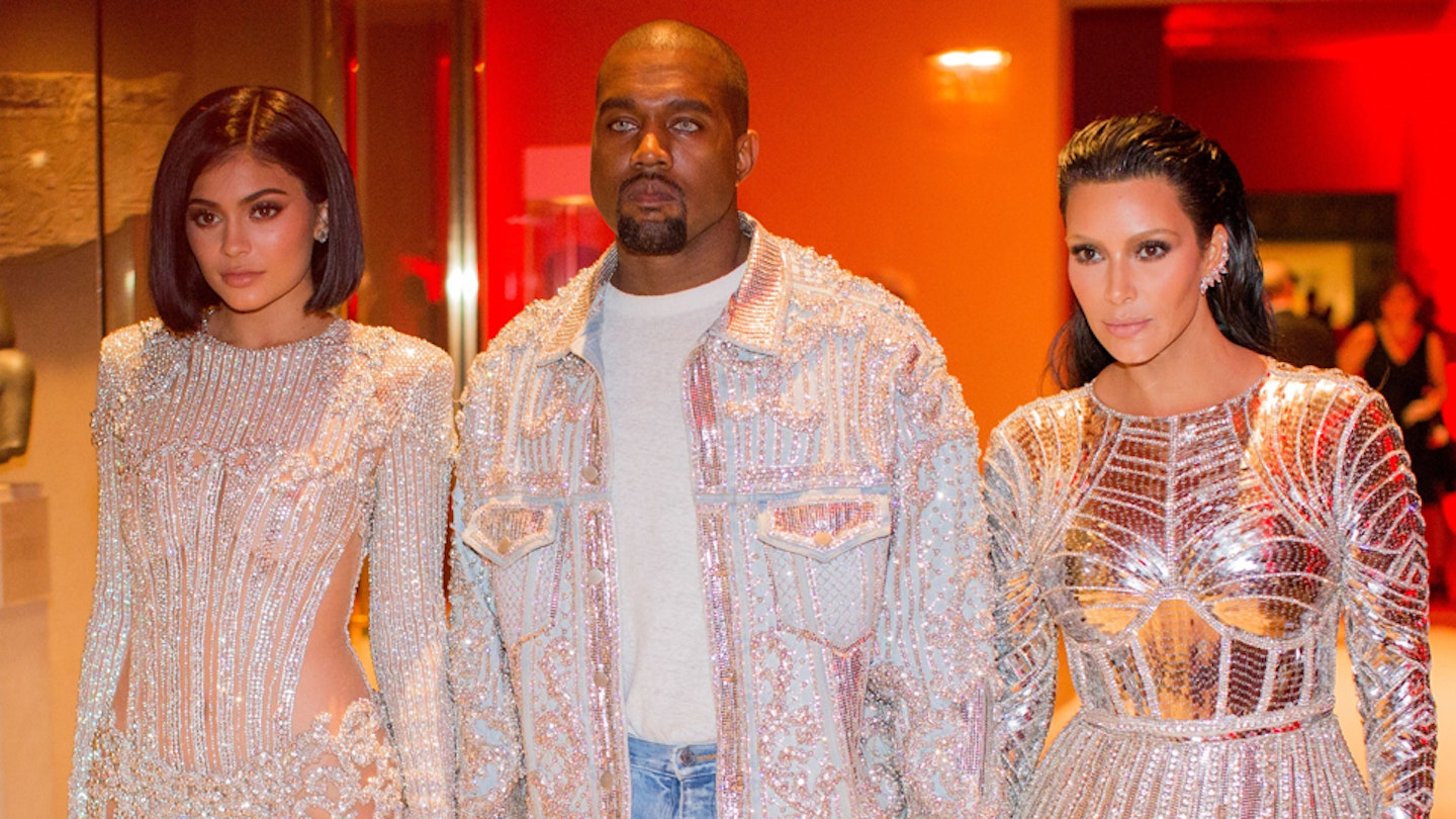 Kanye West, Kylie Jenner and Kim Kardashian