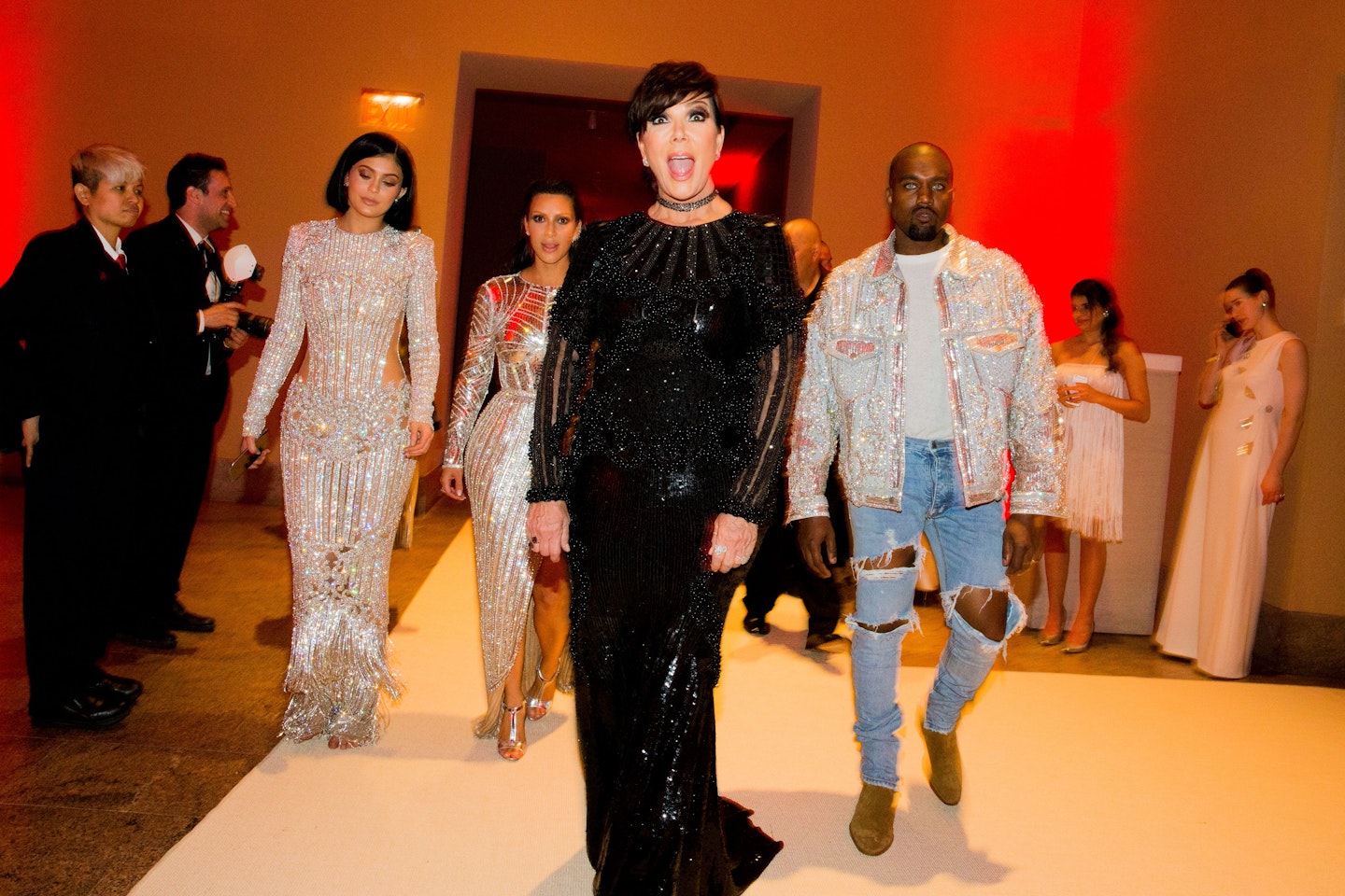 Kris Jenner, Kanye West, Kylie Jenner and Kim Kardashian