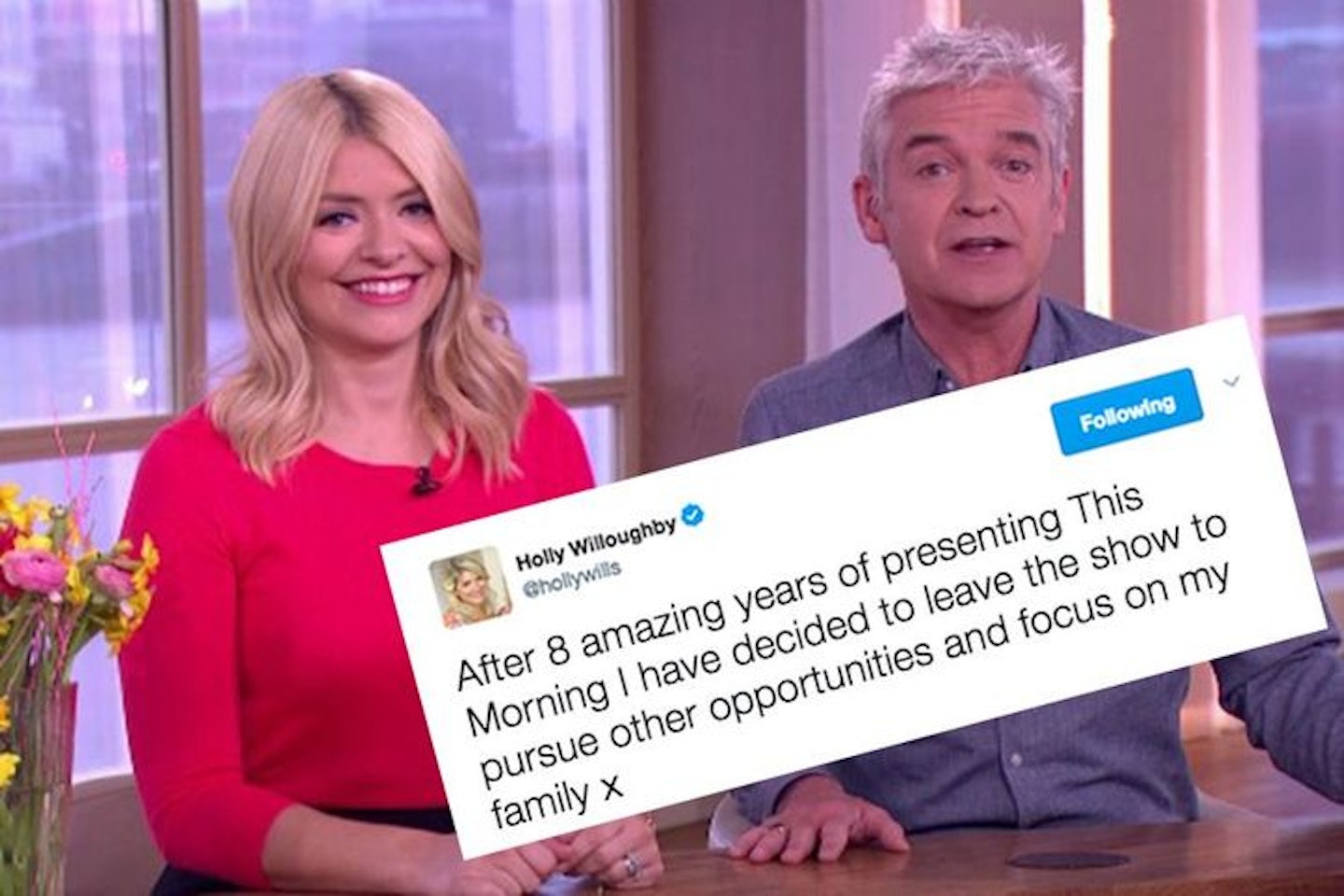 Holly Willoughby quit this morning tweet