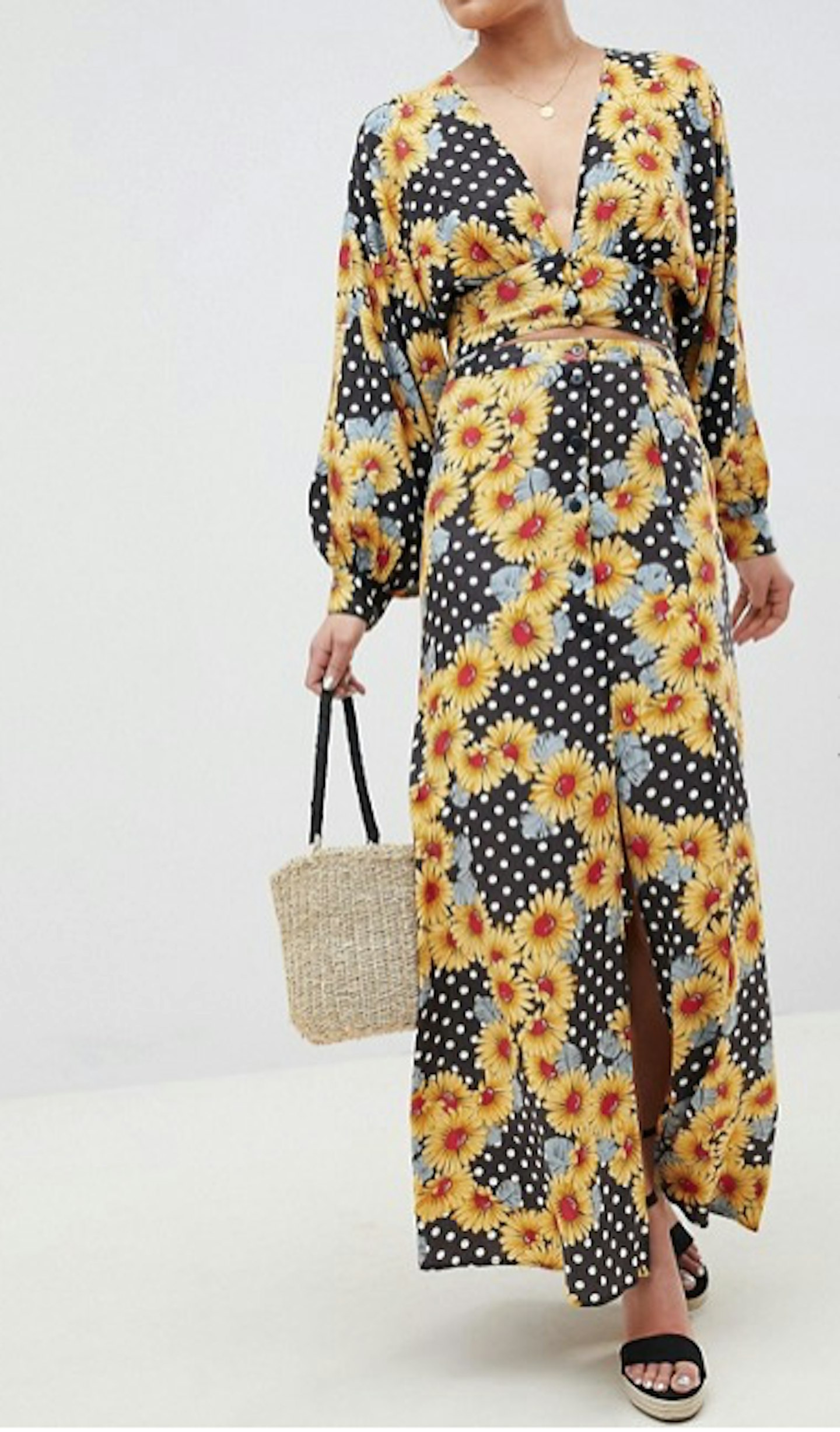 floral maxi co-ord skirt asos