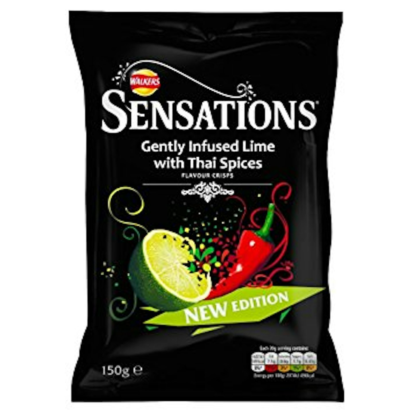 Discontinued crisps Walkers Sensations Gently Infused Lime with Thai Spices