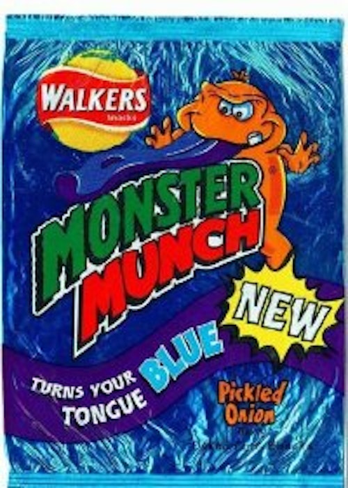 Discontinued crisps Blue Monster Munch