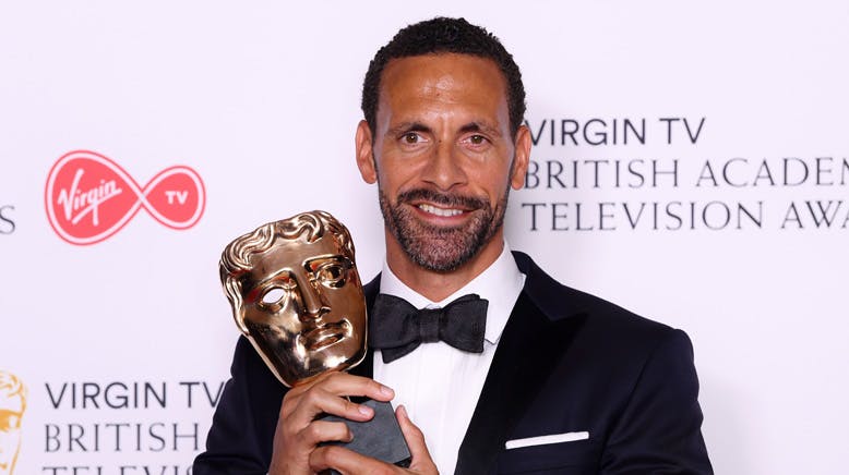 Rio Ferdinand pays emotional tribute to his late wife at the BAFTAs