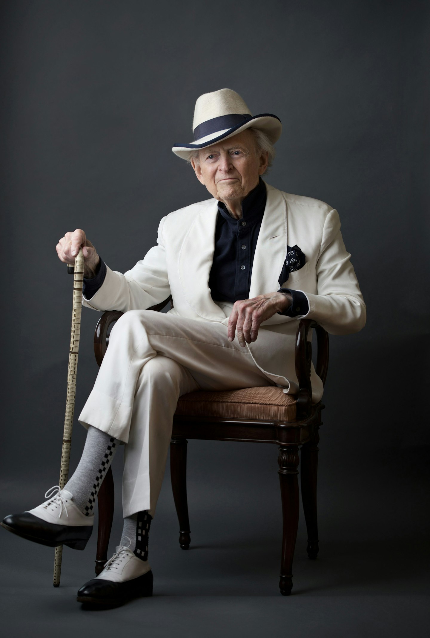 Tom Wolfe Writer White Suit