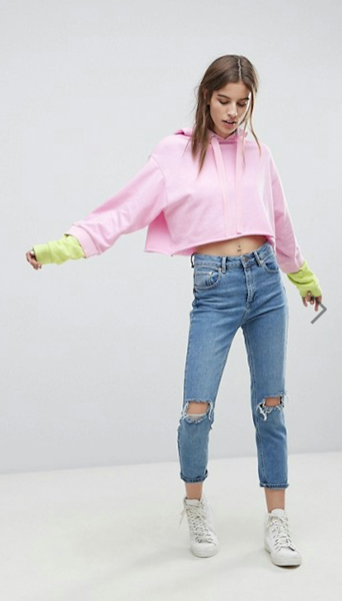 asos cropped hoodie