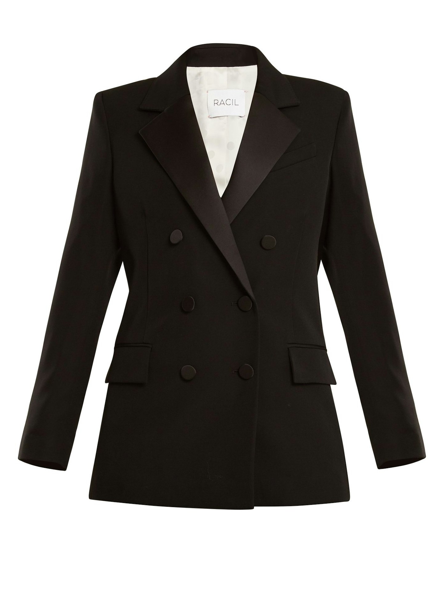 what to wear to work racil tuxedo blazer