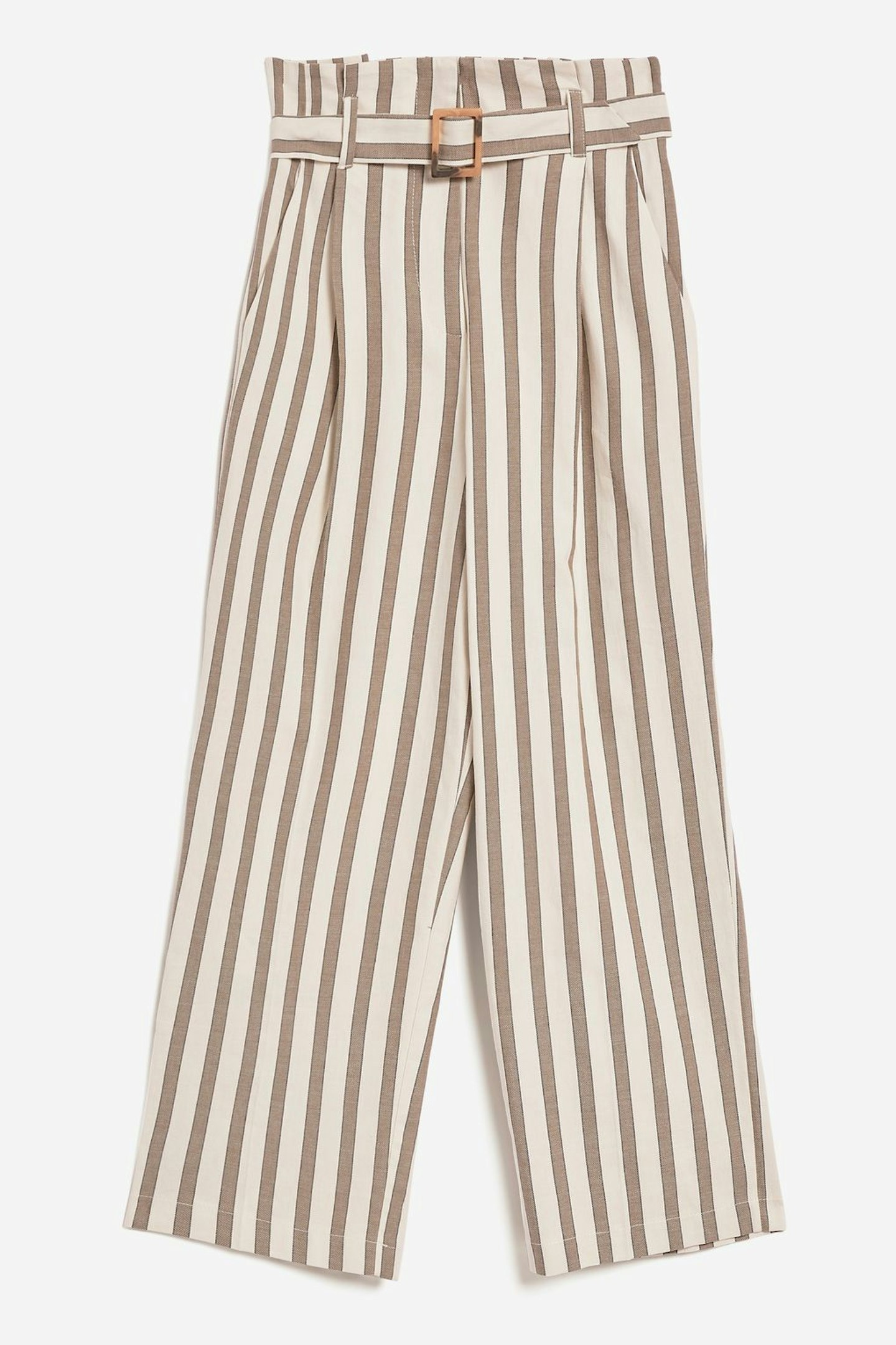 what to wear to work stripe trousers topshop