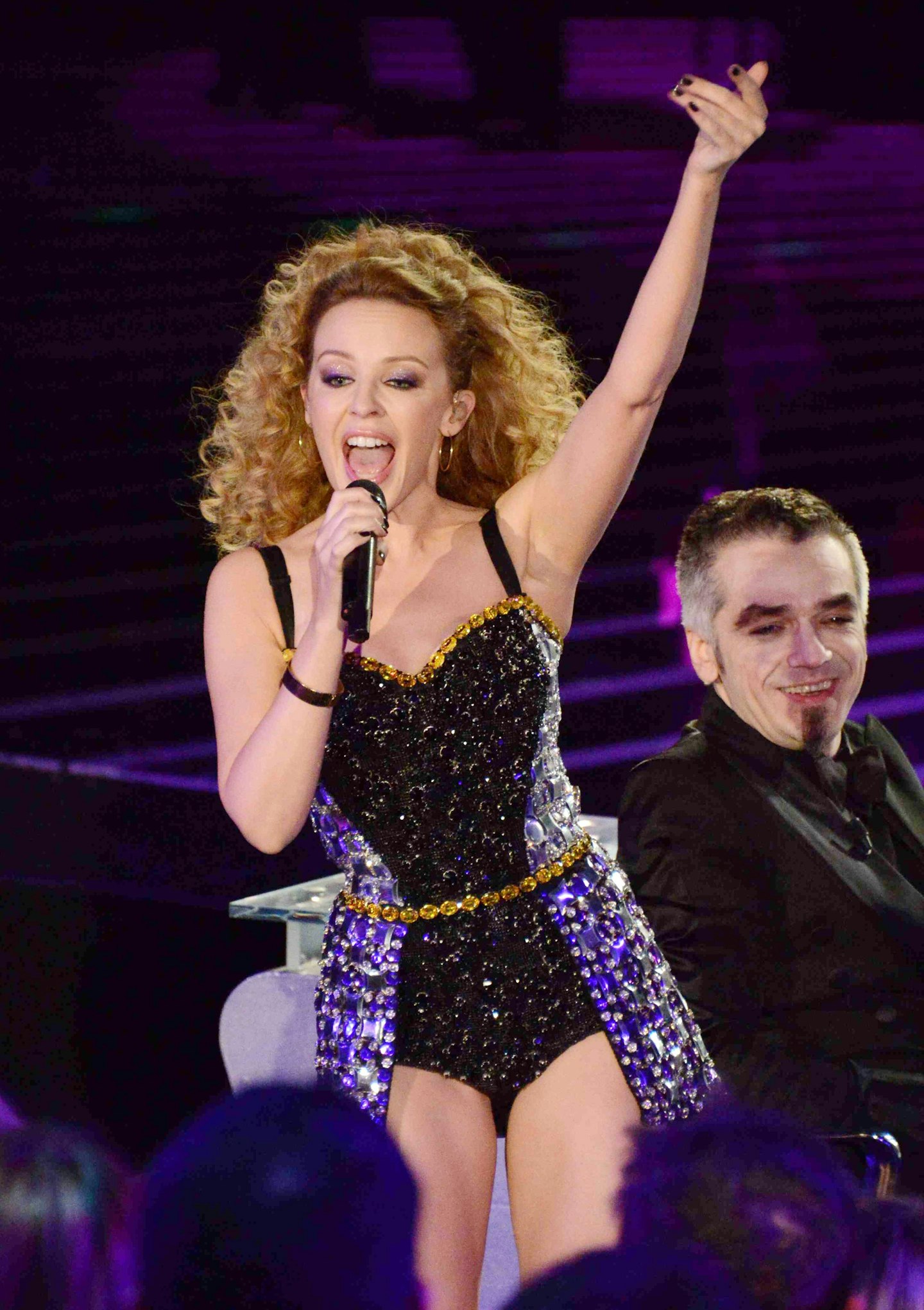 Kylie performing at The X Factor Italy in 2012