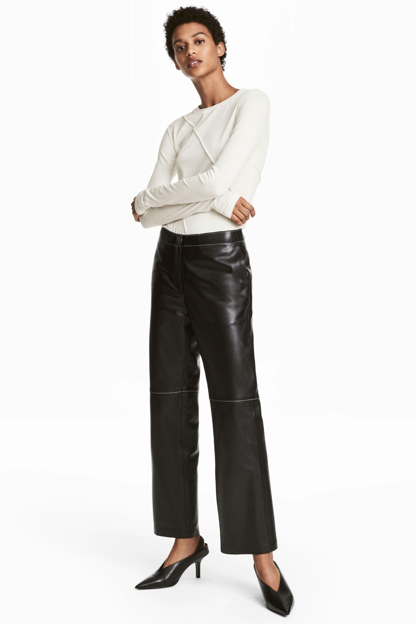 Grazia: luxe highstreet Hm leather trousers