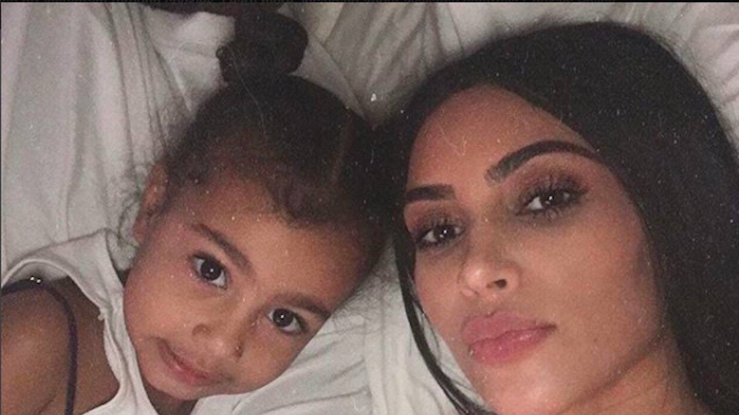 Kim and North West