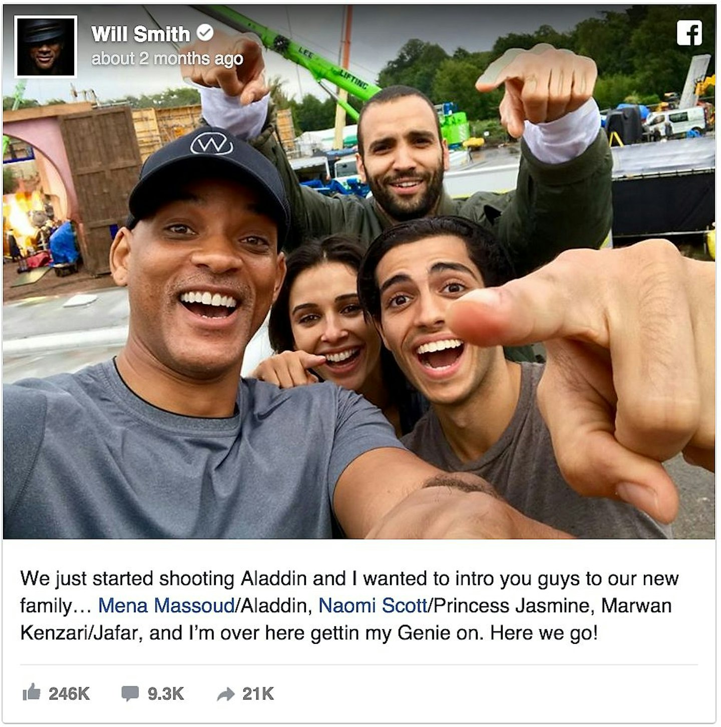 Will Smith and Aladdin cast