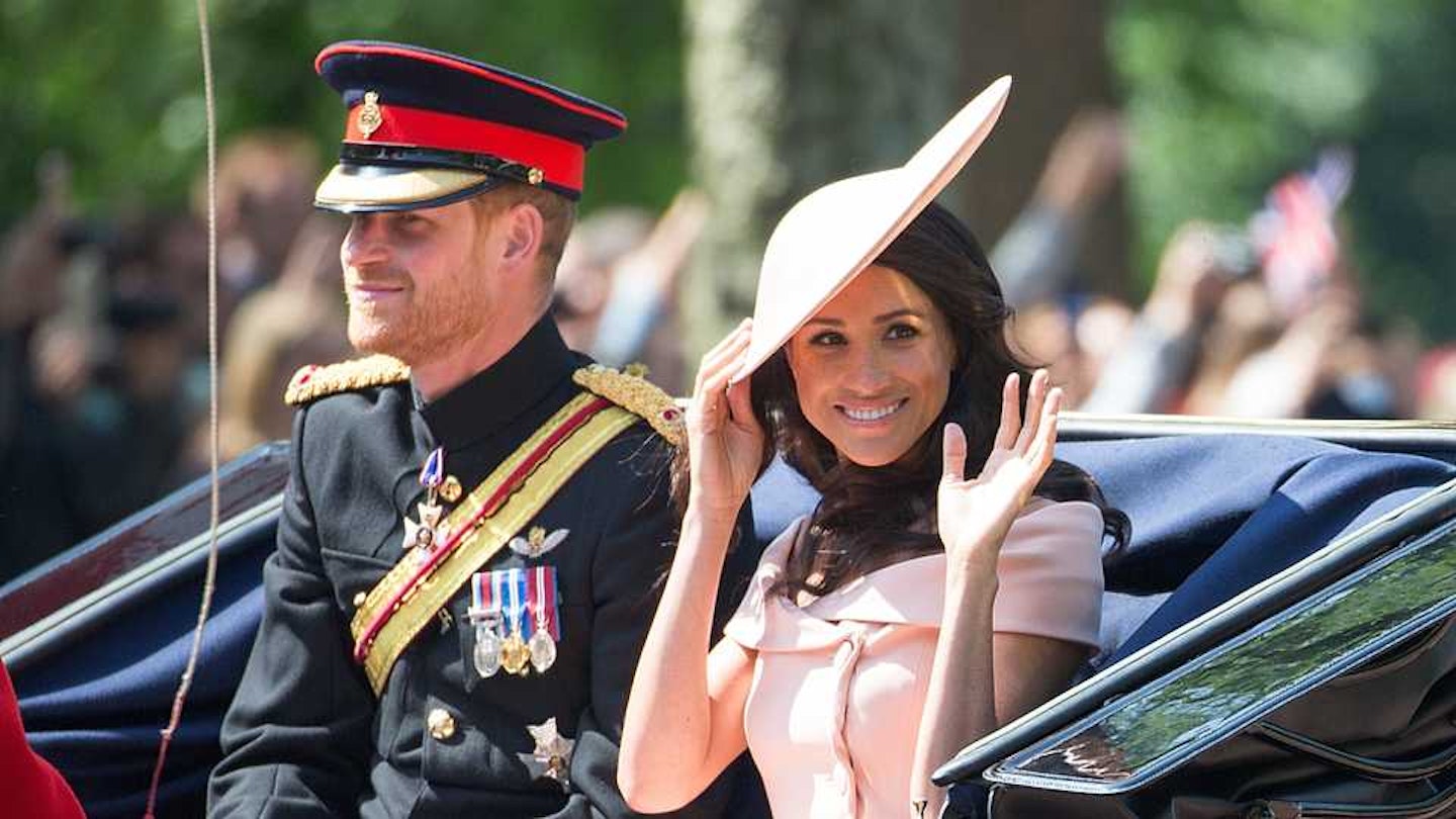 meghan markle boat neckline trooping of the colour