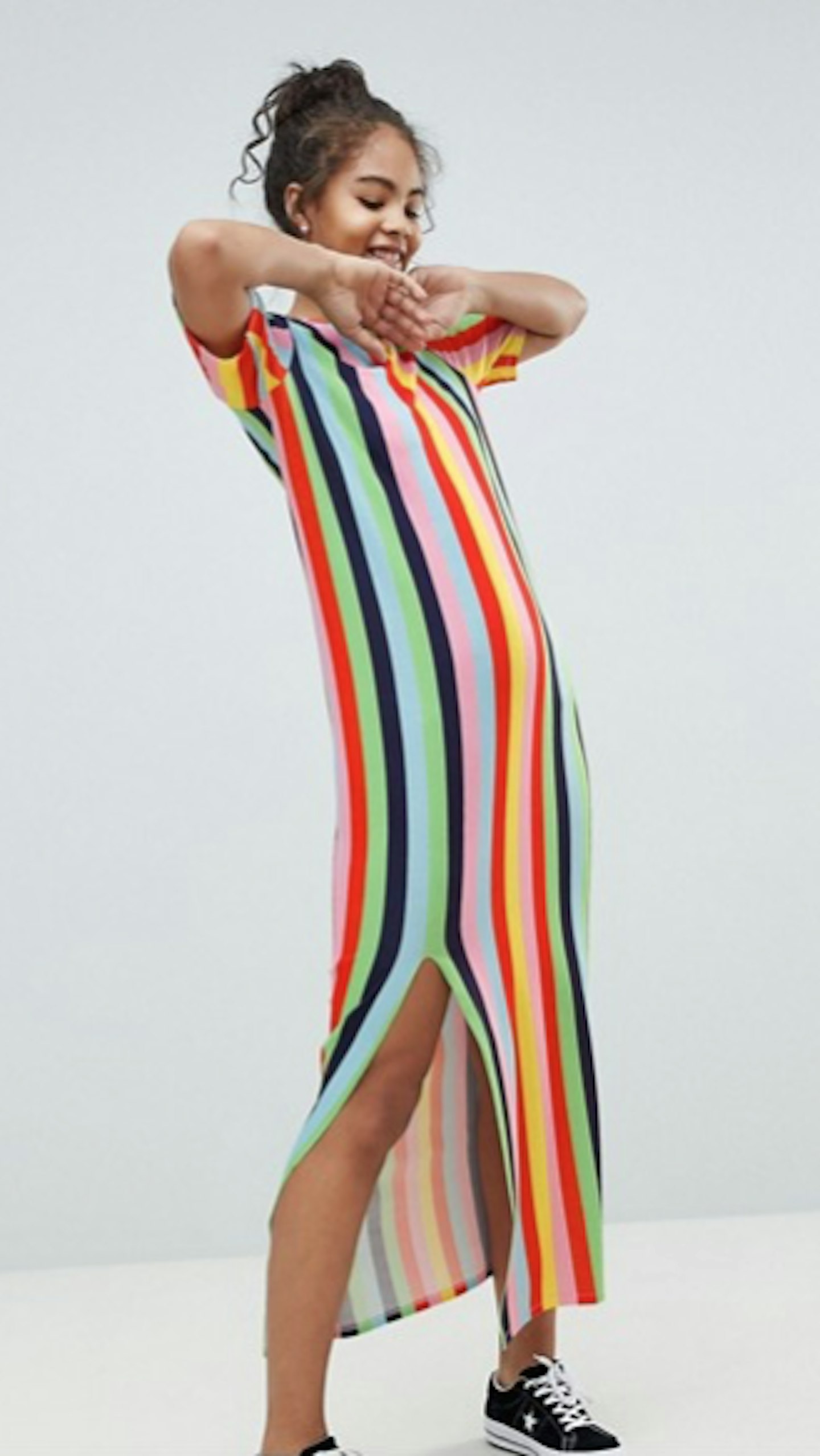 rainbow dress stripe