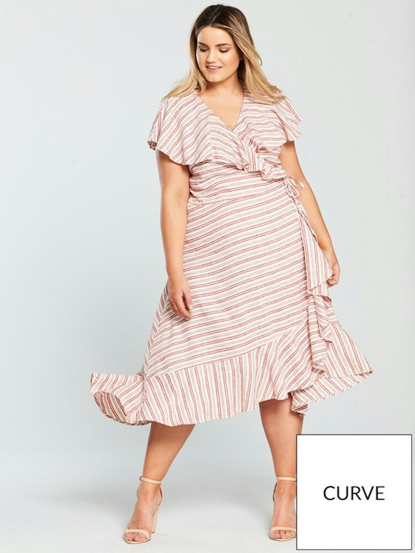 v by very stripe curve dress