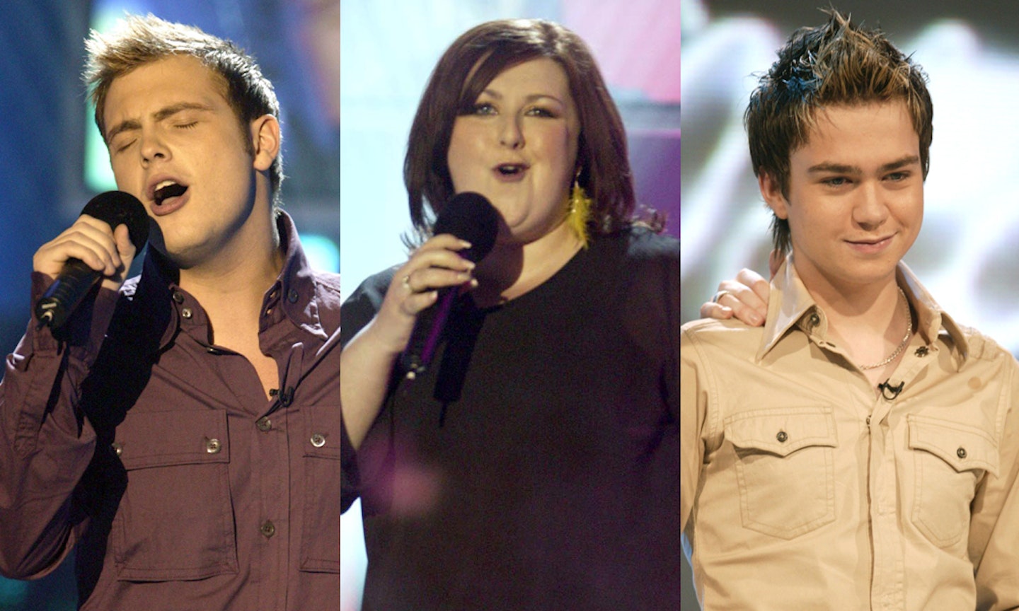 Pop Idol series 2 contestants Michelle McManus, Sam Nixon and Mark Rhodes