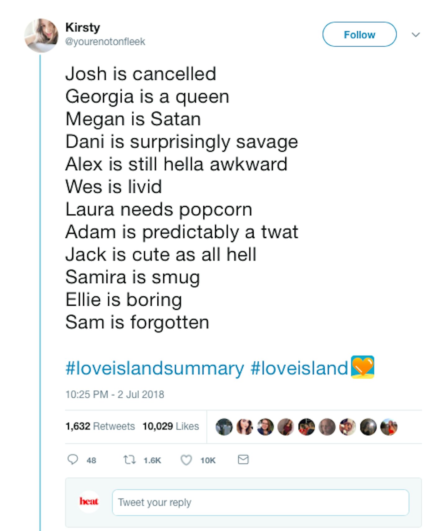 love island twitter screen shot