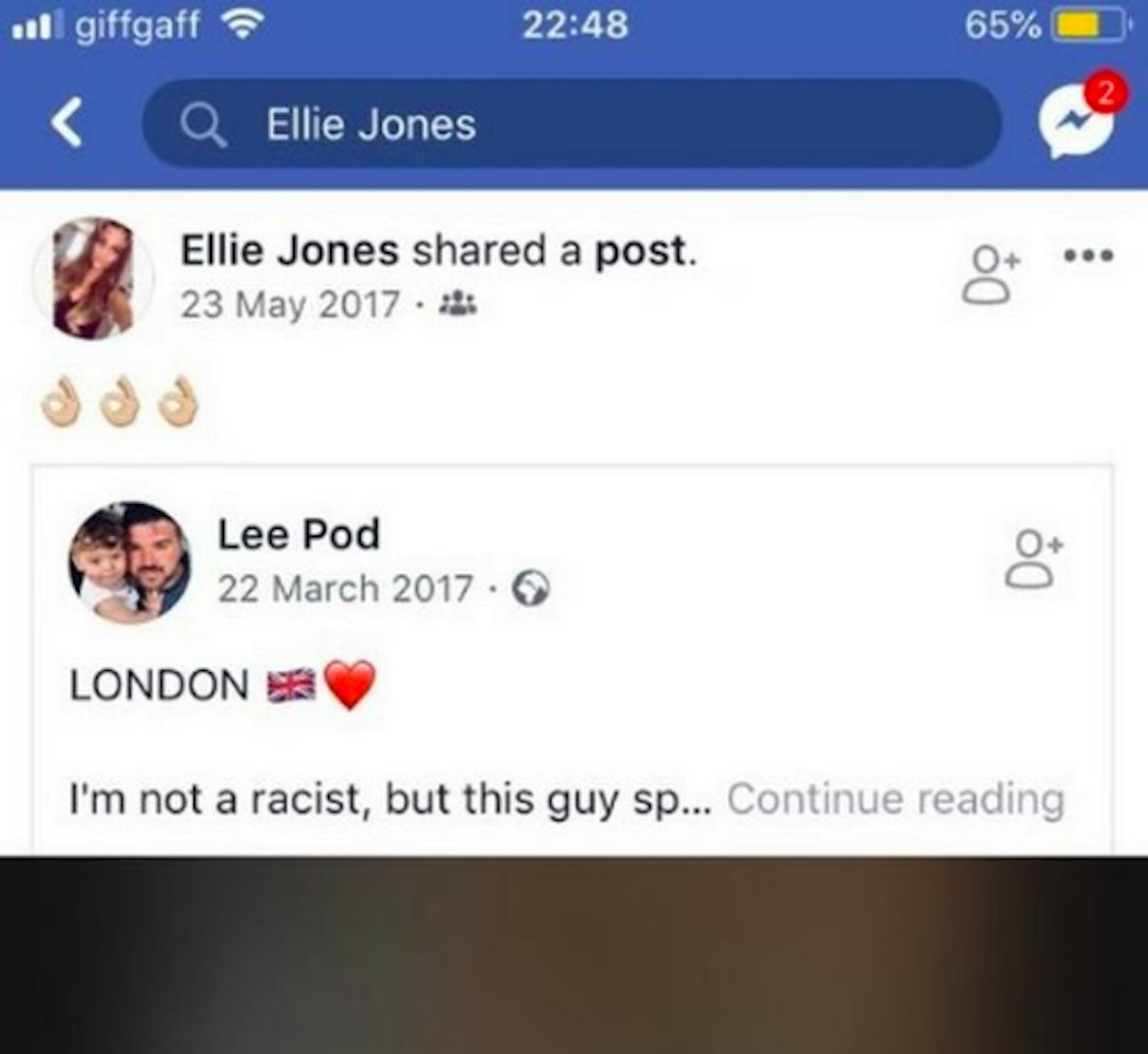 Ellie Jones controversial posts