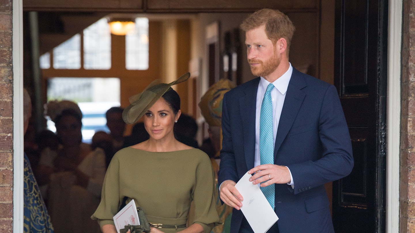 meghan markle at prince louis christening