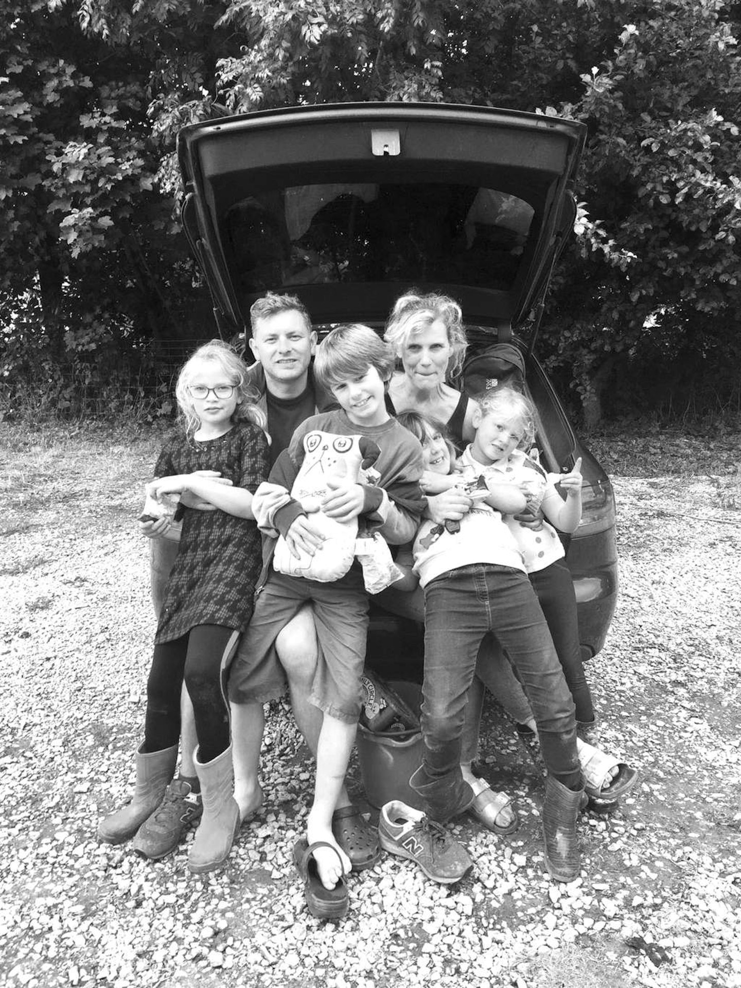 Beth with Tim and their four children