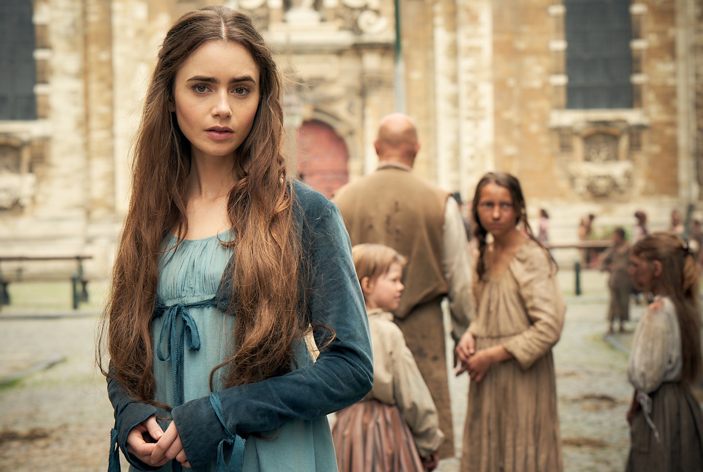 lily collins as fantine in BBC's Les Miserables adaptation