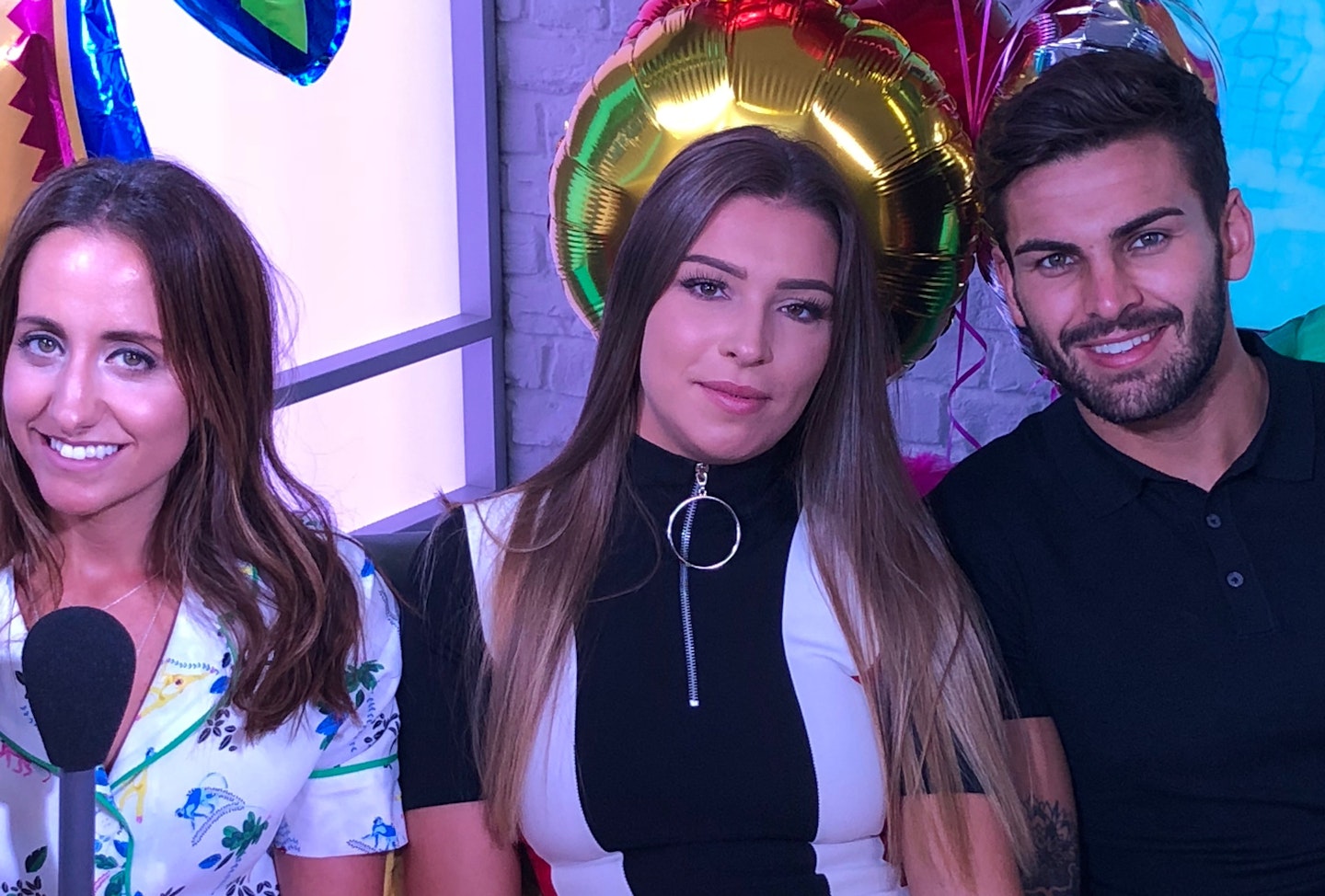 Love Island's Adam Collard and Zara McDermott with heat Radio's Emily Segal