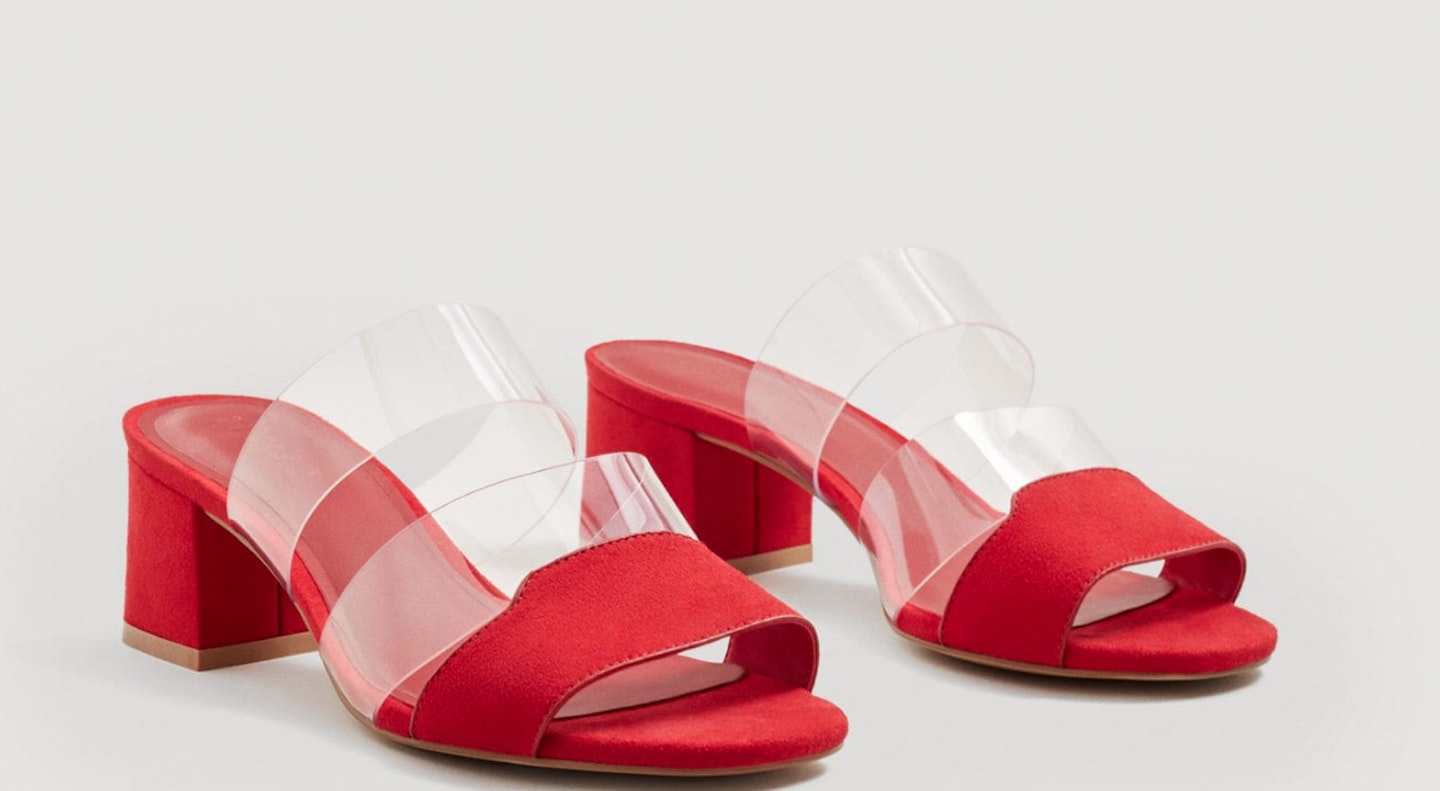 vinyl red strap sandals summer