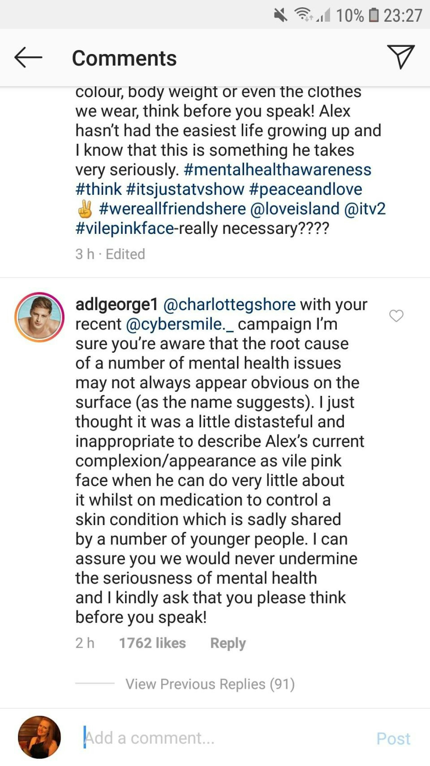 Dr Alex George Love Island