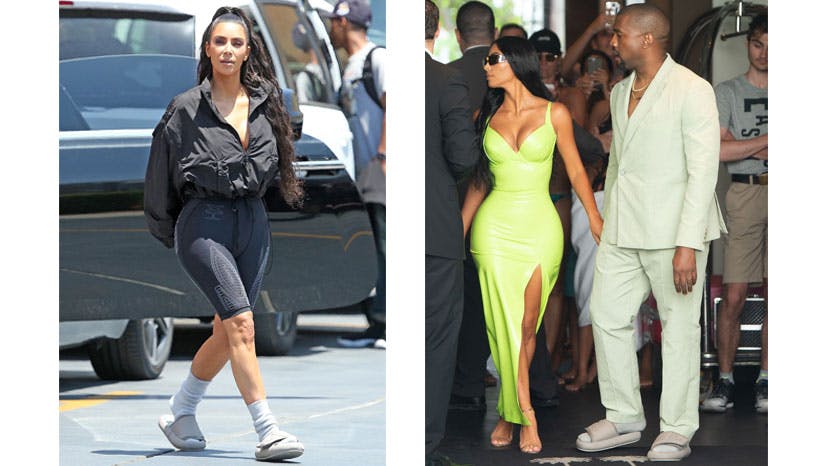 kim kardashian yeezy slippers