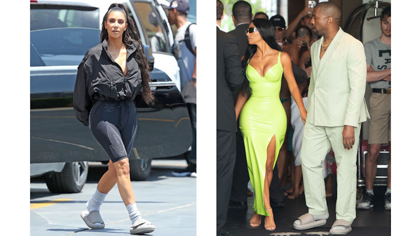 Vejrudsigt spor periode Kanye and Kim's Yeezy Sliders Are As Practical As A Canoe Without A Paddle  | %%channel_name%%