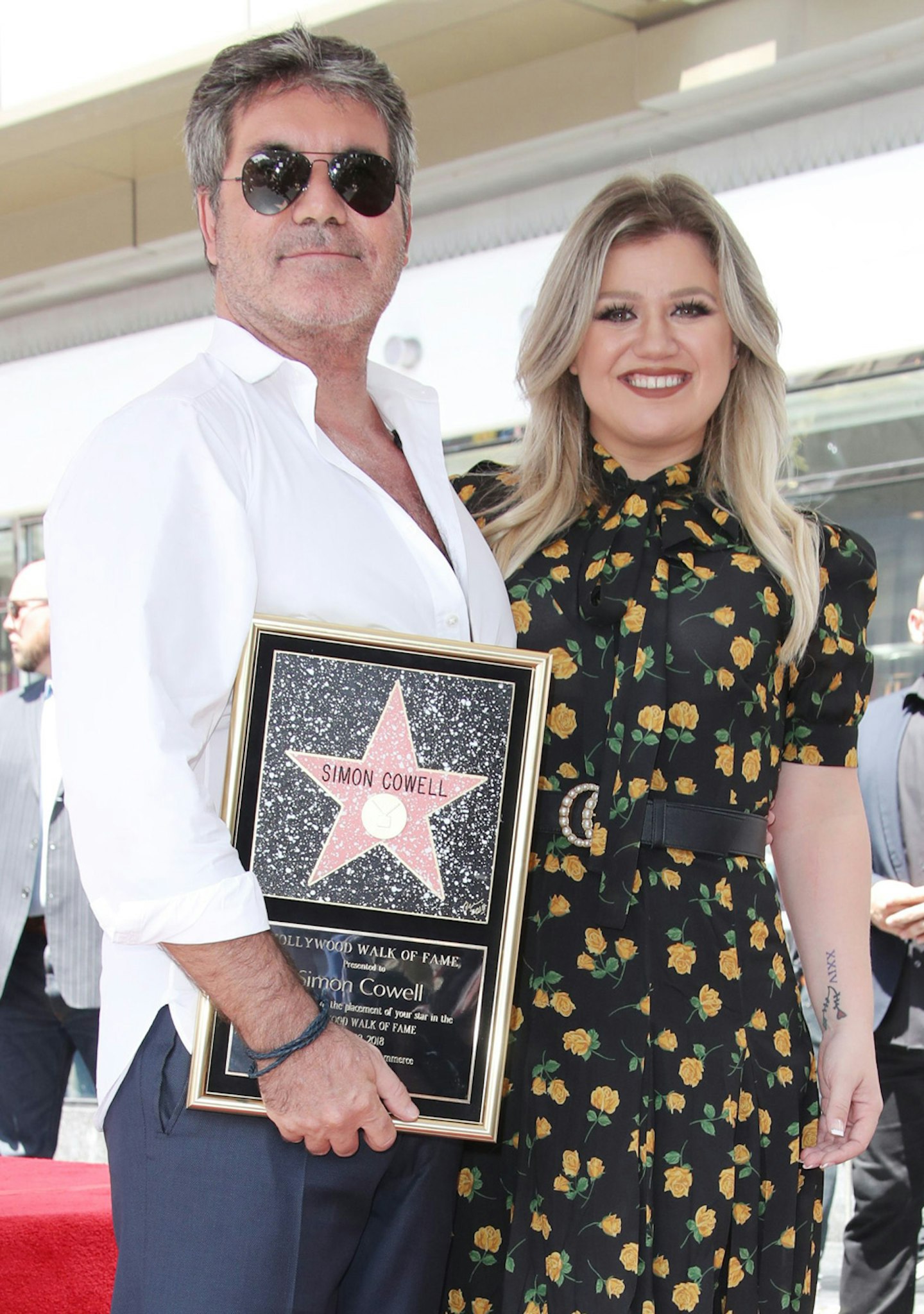 Simon Cowell and Kelly Clarkson