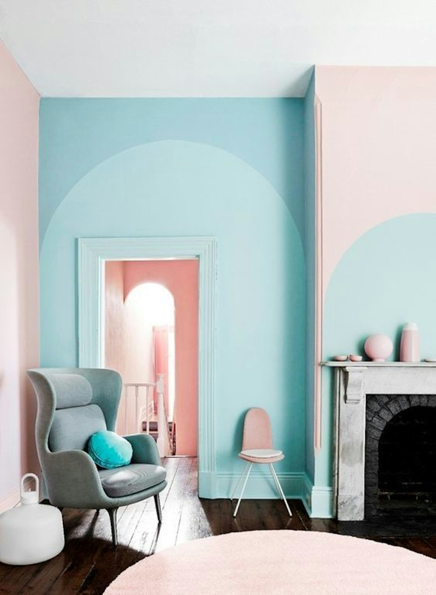 pastel living room interiors inspiration