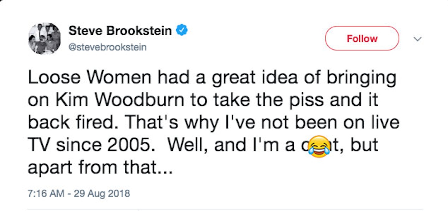 Steve Brookstein twitter