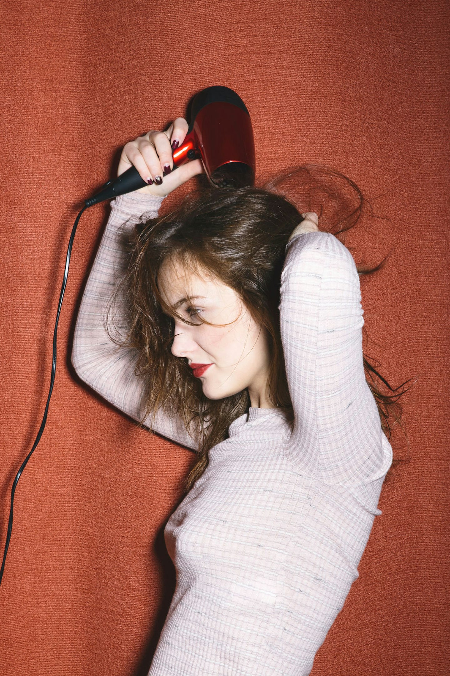 blow drying hair damage