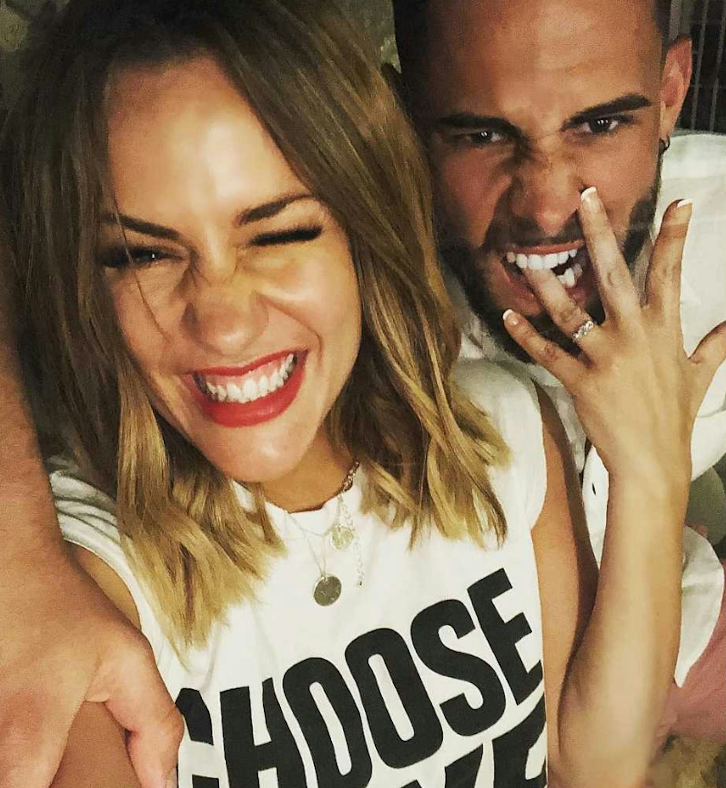 Caroline Flack and Andrew Brady