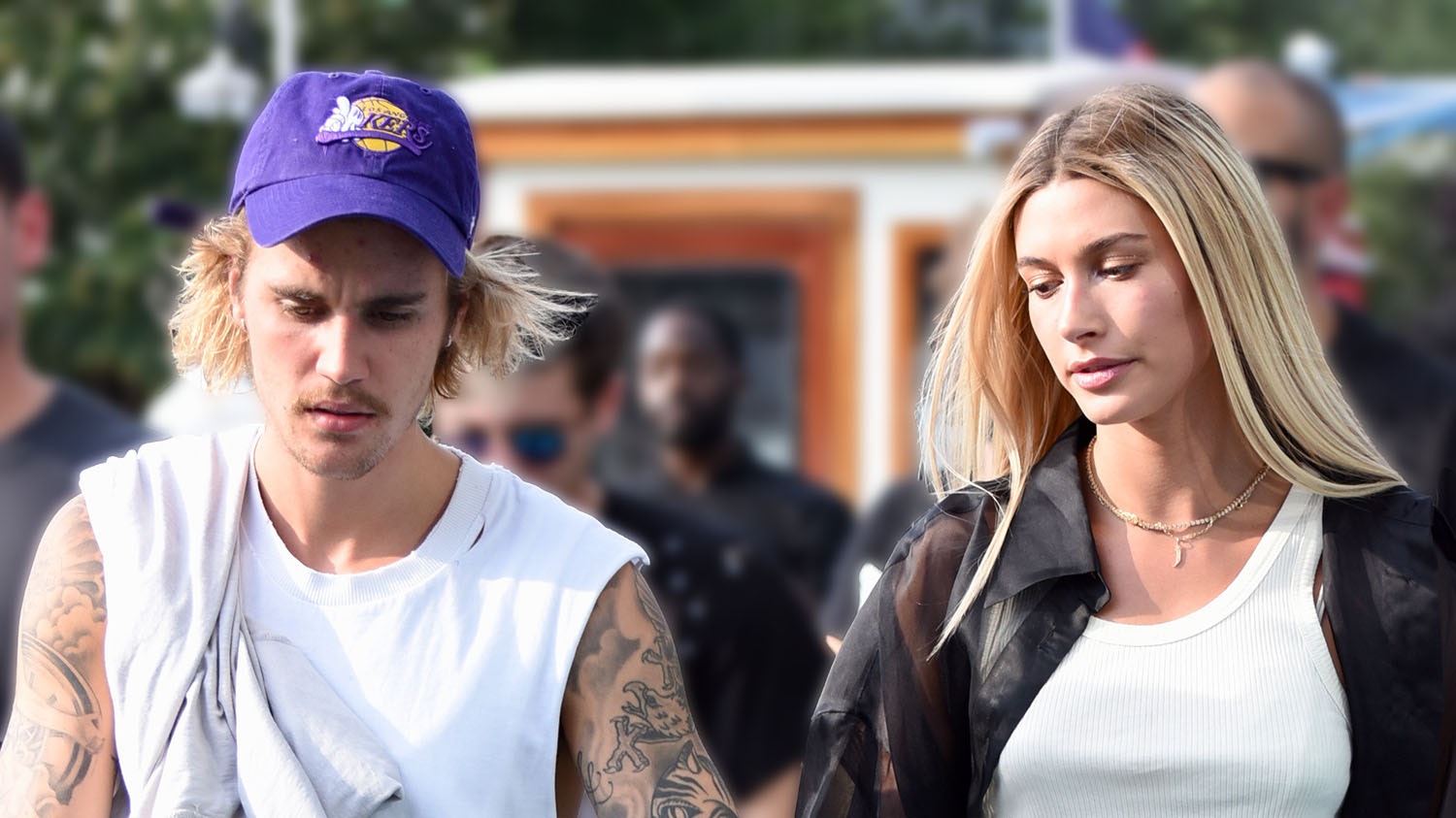 Hailey and Justin Bieber Match In Valentine's Day Red For a Night Out