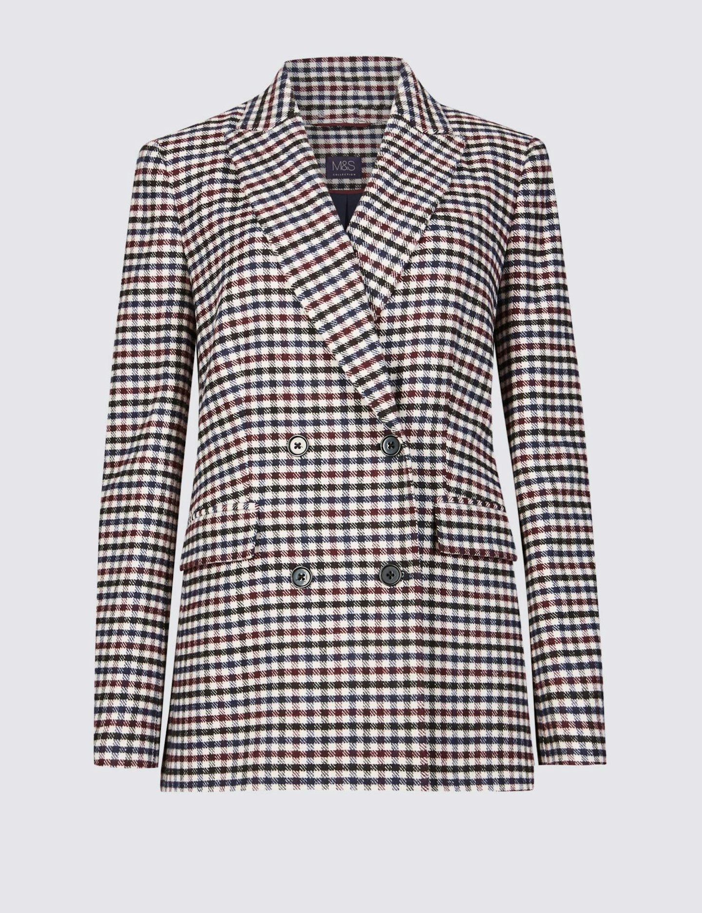 M&S Collection, Gingham Double Breasted Blazer, £79