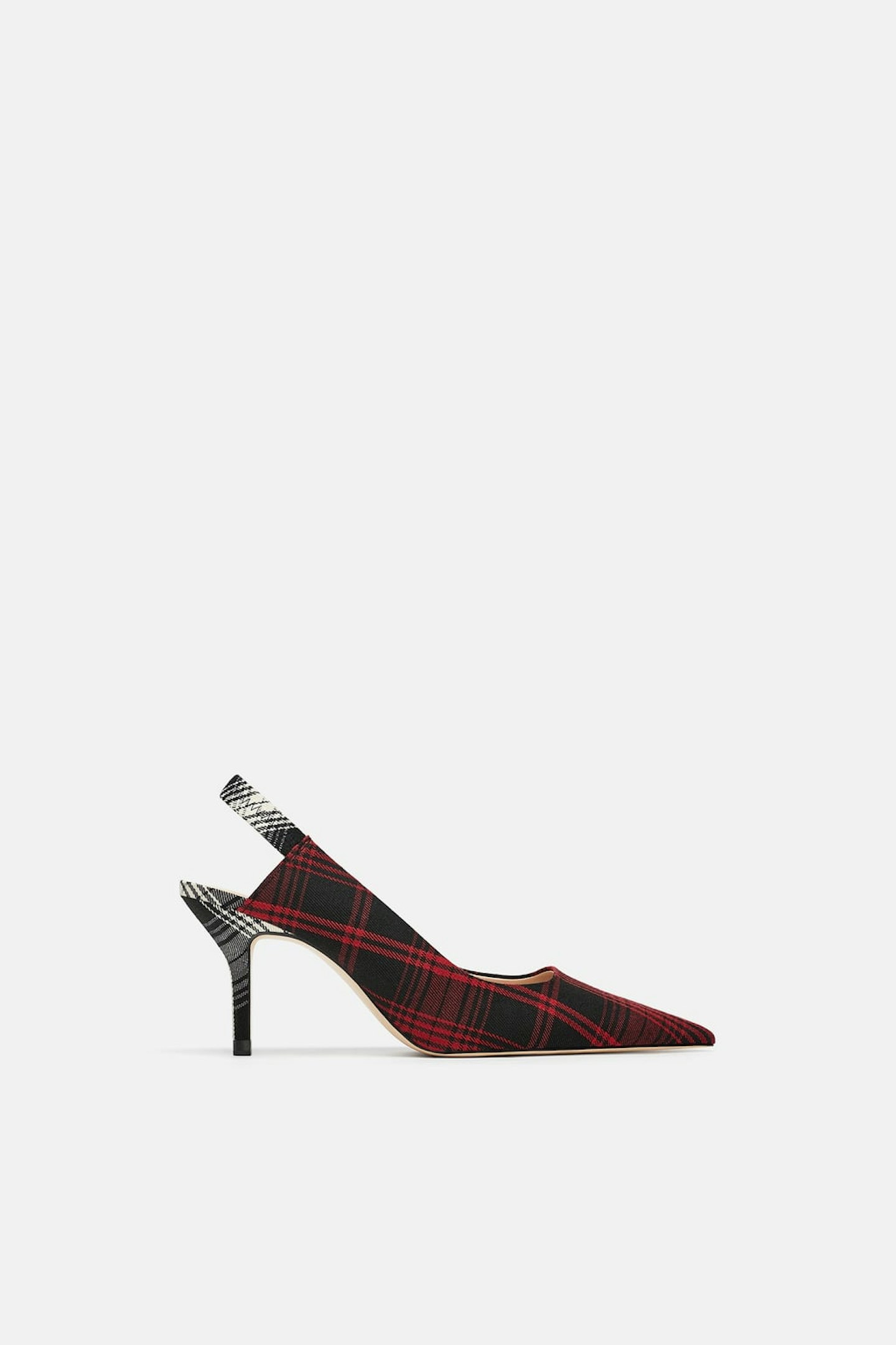 zara Checked Fabric Court Shoes