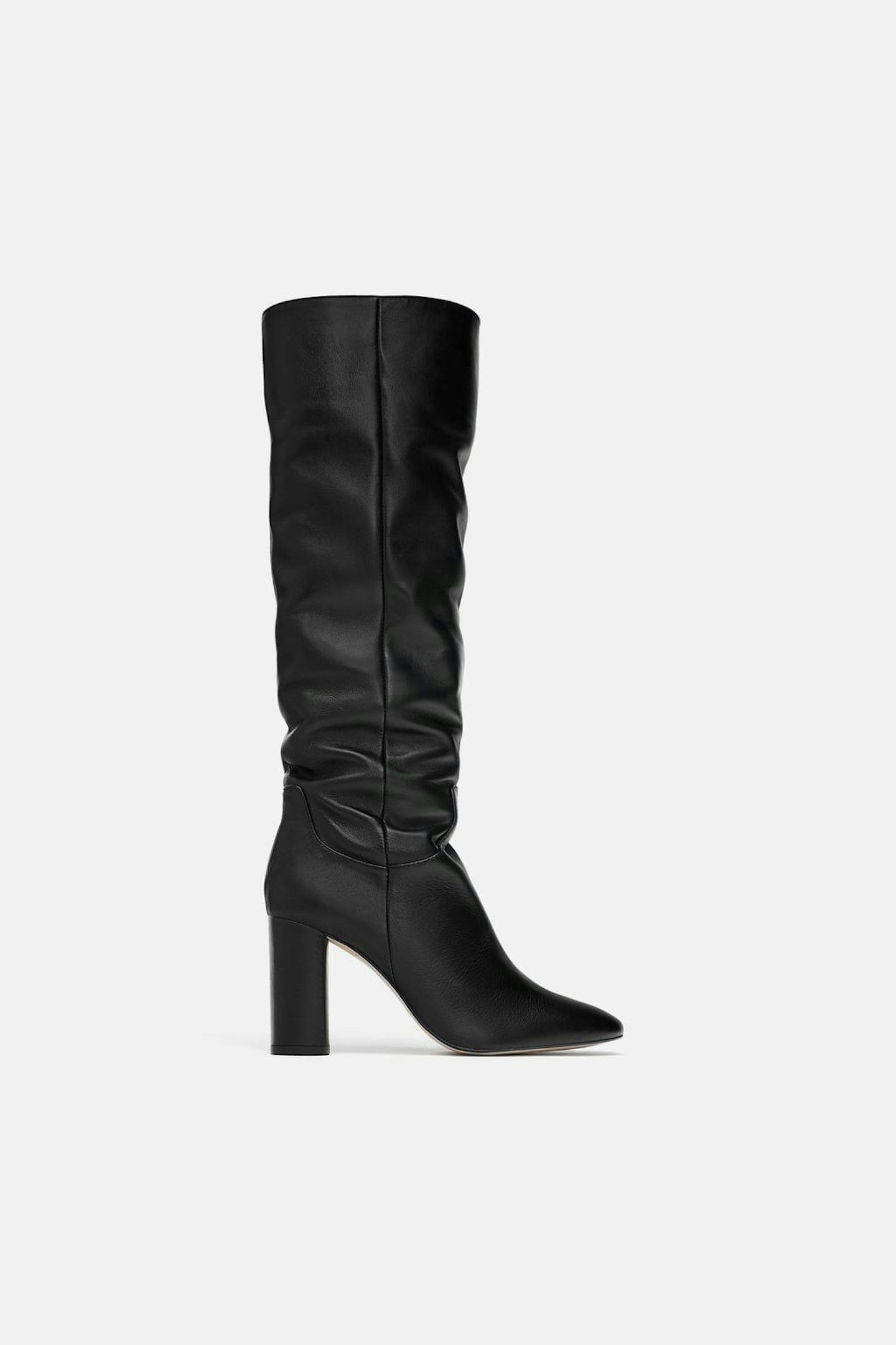 Zara High-Heel Leather Boots